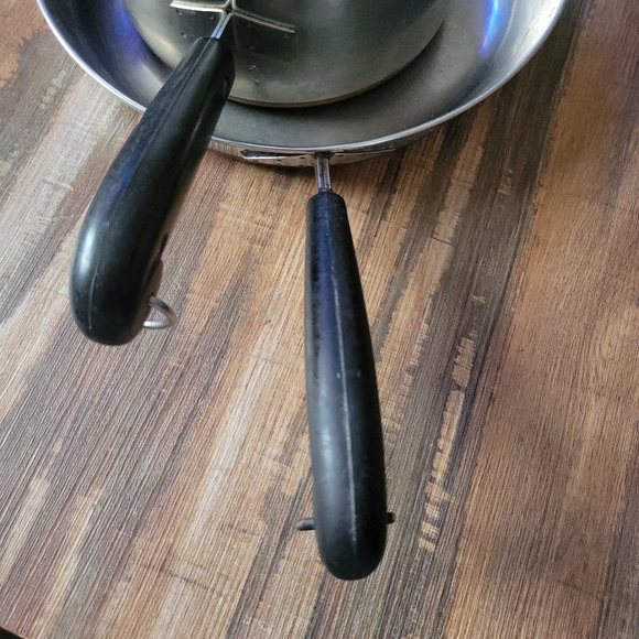 Revere Ware 1801 10" Copper Clad Frying Pan Skillet & 1.5 qt Sauce Pot - Picture 2 of 5